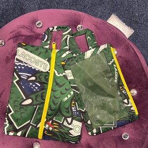 Lacoste Green Graphic Pouch Set